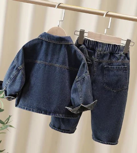 2 - 7 Yaş Kız Çocuk Kot Takım Rahat Esnek Dayanıklı Stil - MAKKA