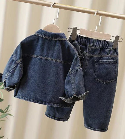 2 - 7 Yaş Kız Çocuk Kot Takım Rahat Esnek Dayanıklı Stil - MAKKA