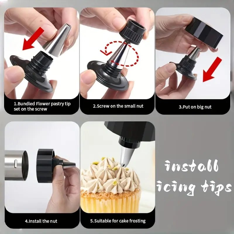 22 Parça Kurabiye Presi ve Krema Sıkma Tabancası Seti - MAKKA