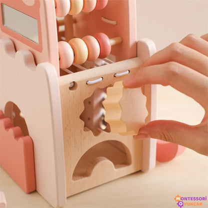 Fonksiyonel Ahşap Kale Montessori Eğitici Ahşap Yapı Blokları - MAKKA