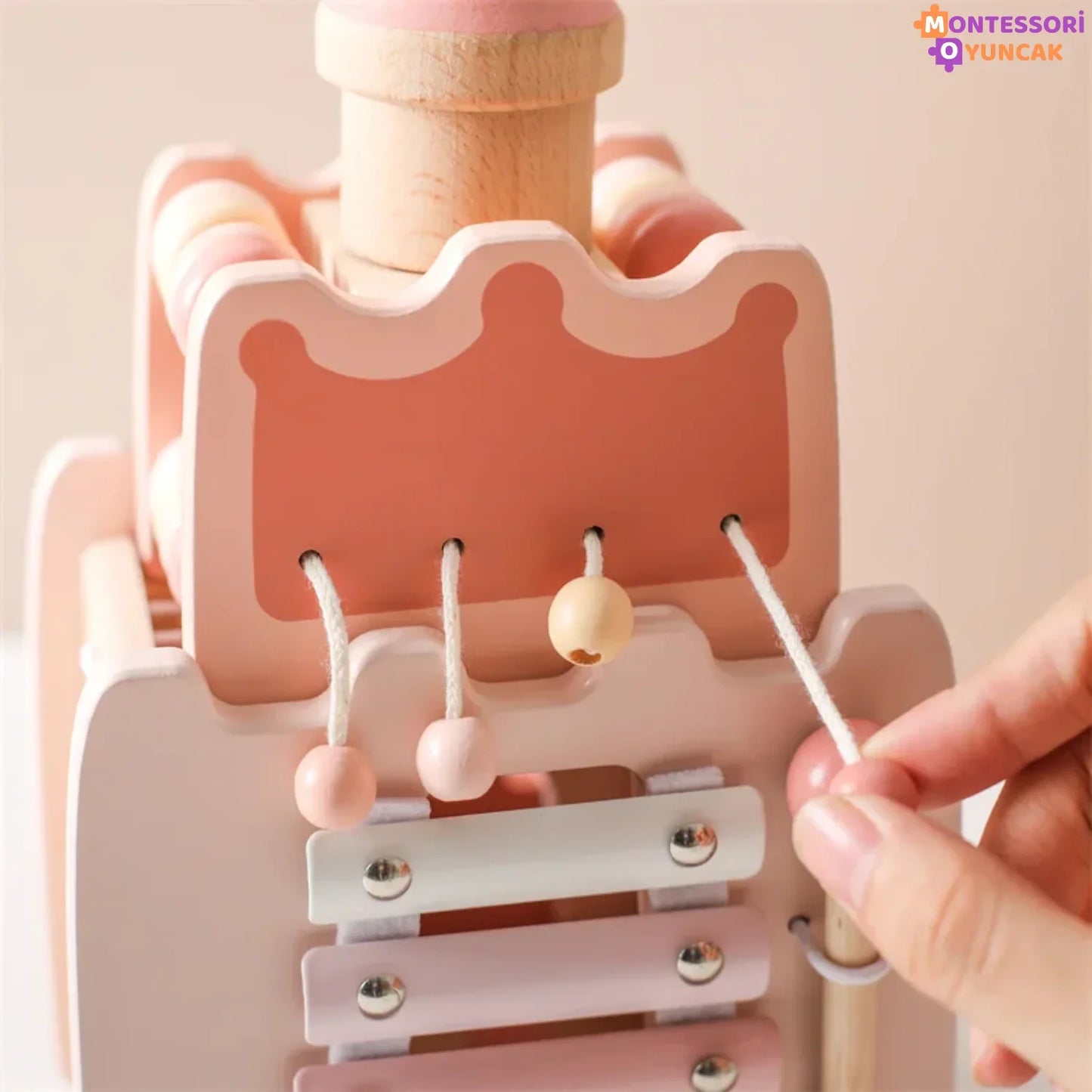 Fonksiyonel Ahşap Kale Montessori Eğitici Ahşap Yapı Blokları - MAKKA