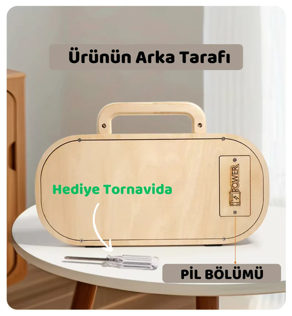 Ahşap Montessori Eğitici Müzik Kutusu Çocuklar İçin Taşınabilir Ritimli - MAKKA