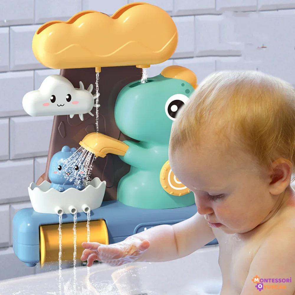 Montessori Dinozor Banyo Oyuncağı Yüzen Yumuşak BPA'sız Renkli Eğitici - MAKKA