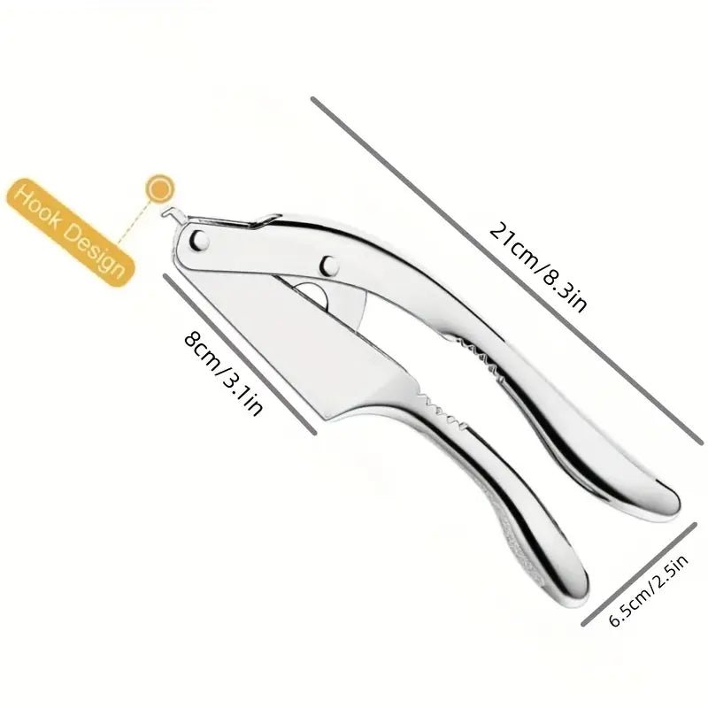 3 Parça Alüminyum Sarımsak Sıkacağı Seti, Dilimleyici Fırçalı Yıkanabilir - MAKKA