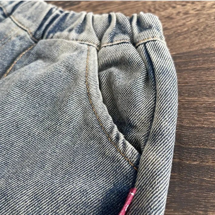 3 Parça Desenli Erkek Çocuk Takımı Esnek Bel Jean - MAKKA