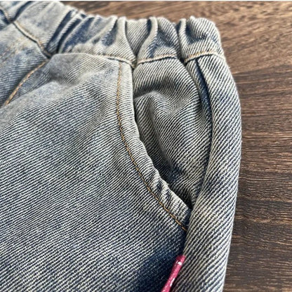 3 Parça Desenli Erkek Çocuk Takımı Esnek Bel Jean - MAKKA