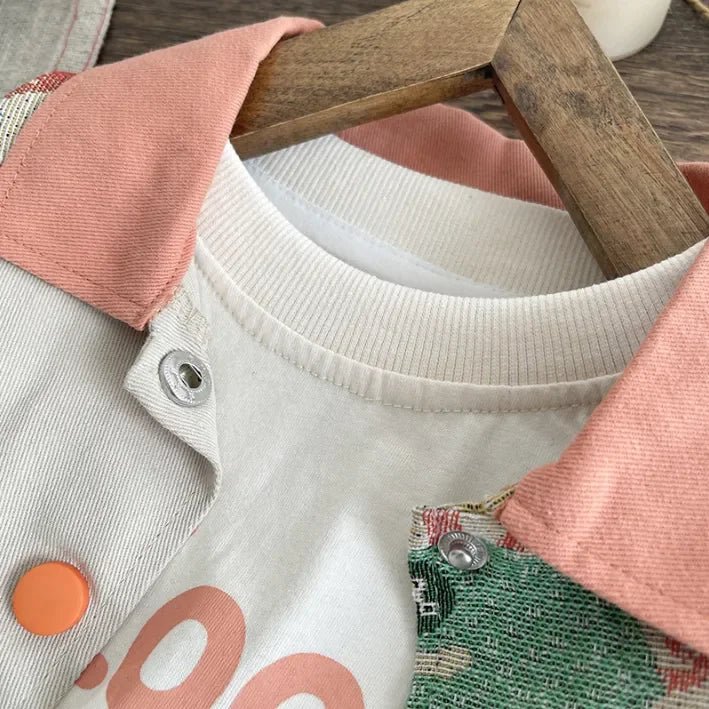 3 Parça Desenli Erkek Çocuk Takımı Esnek Bel Jean - MAKKA