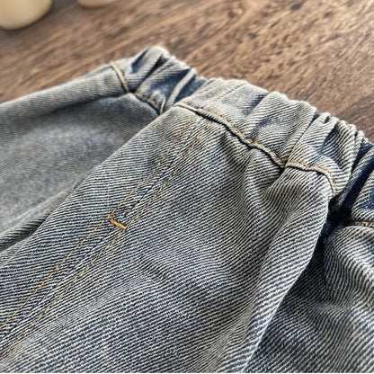 3 Parça Desenli Erkek Çocuk Takımı Esnek Bel Jean - MAKKA