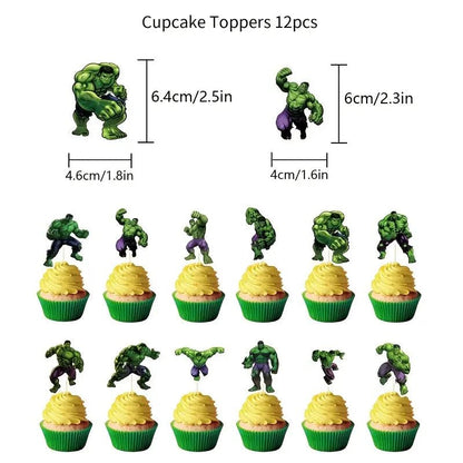 32 Parça Yeşil Dev Doğum Günü Parti Balon Afiş Süs - MAKKA