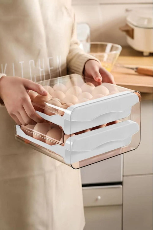 32'li Çekmeceli Yumurta Organizeri Plastik Saklama Kutusu - MAKKA