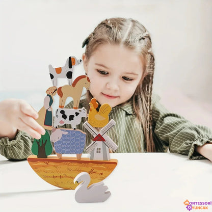 Eğitici Ahşap Çiftlik Oyuncak Seti, Montessori Duyusal Ahşap Hayvanlar - MAKKA