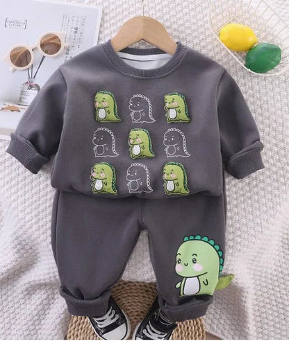 3D Baskılı Erkek Çocuk Uzun Kollu Rahat Pamuk Takım - MAKKA