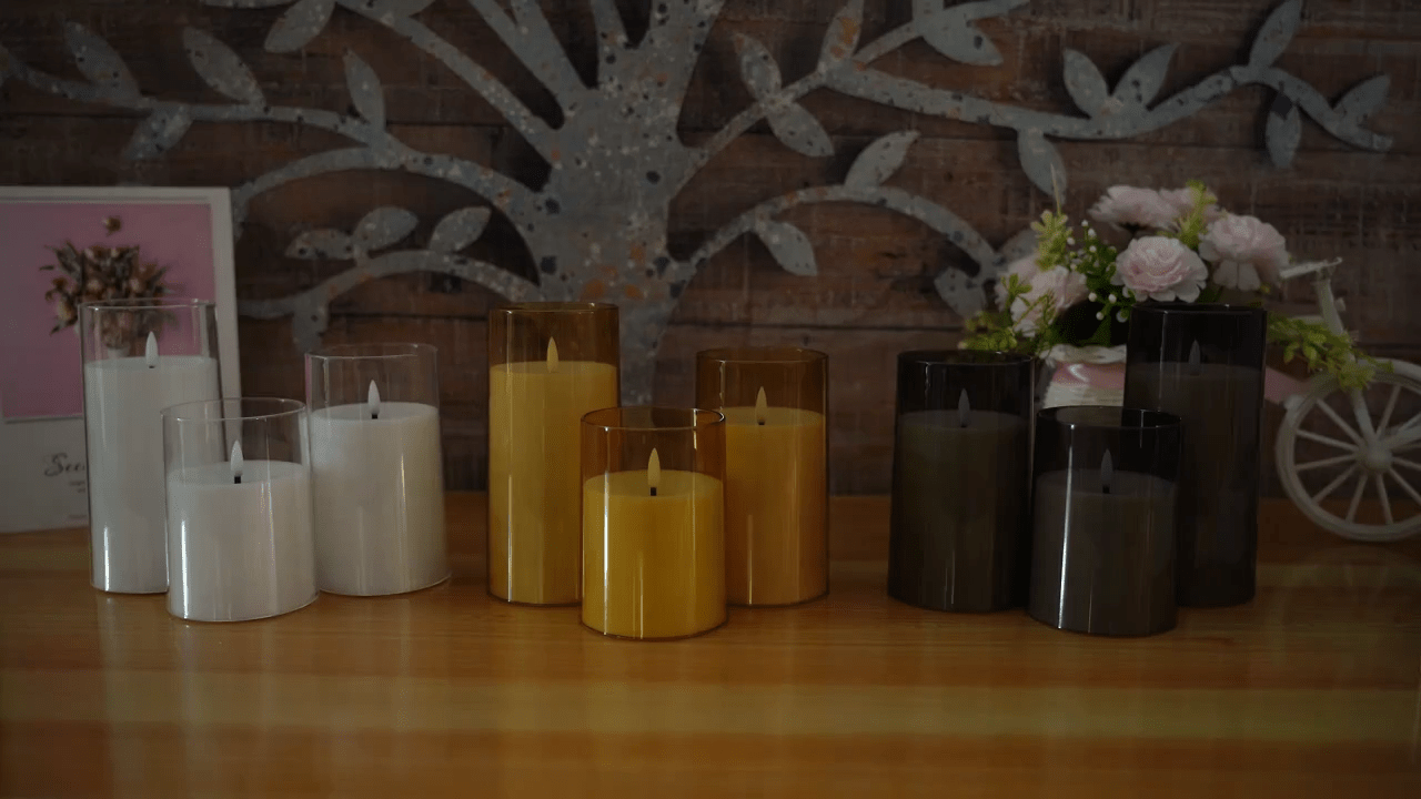 3'lü Gerçekçi 3D Pille Çalışan Uzaktan Kumandalı LED Mum - MAKKA