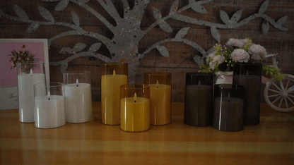 3'lü Gerçekçi 3D Pille Çalışan Uzaktan Kumandalı LED Mum - MAKKA