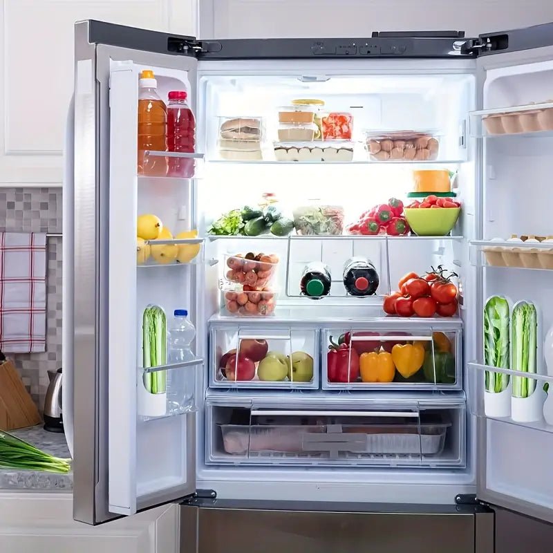 3'lü Siyah Kapaklı Şeffaf Plastik Saklama Kabı Klipsli Seti - MAKKA