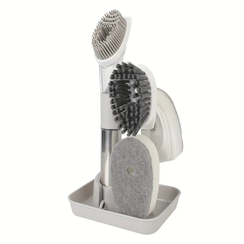 3'ü 1 Arada Uzun Saplı Süngerli Sıvı Dağıtıcı Mutfak Fırçası - MAKKA