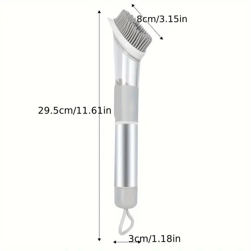 3'ü 1 Arada Uzun Saplı Süngerli Sıvı Dağıtıcı Mutfak Fırçası - MAKKA