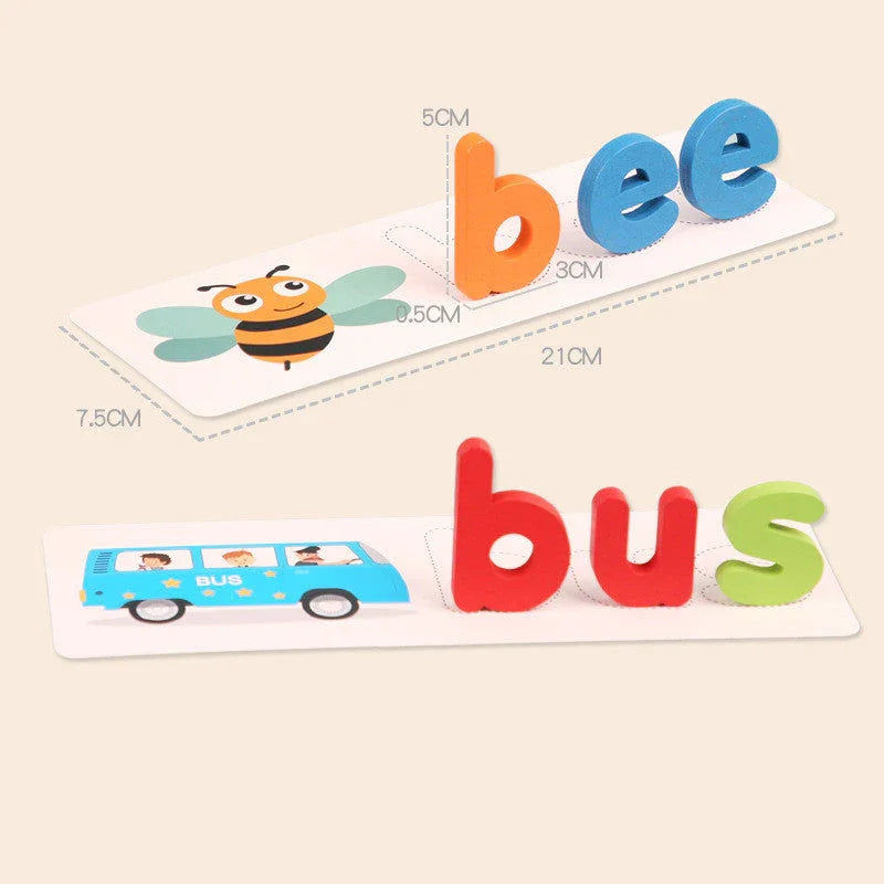 Montessori İngilizce Heceleme Oyunu - Harf Kartları, Sesli, Eğitici Set - MAKKA
