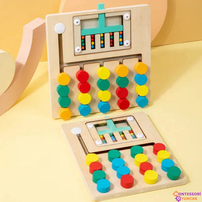 Montessori Top Eşleştirme Oyunu Ahşap Motor Beceri Eğitici Set - MAKKA