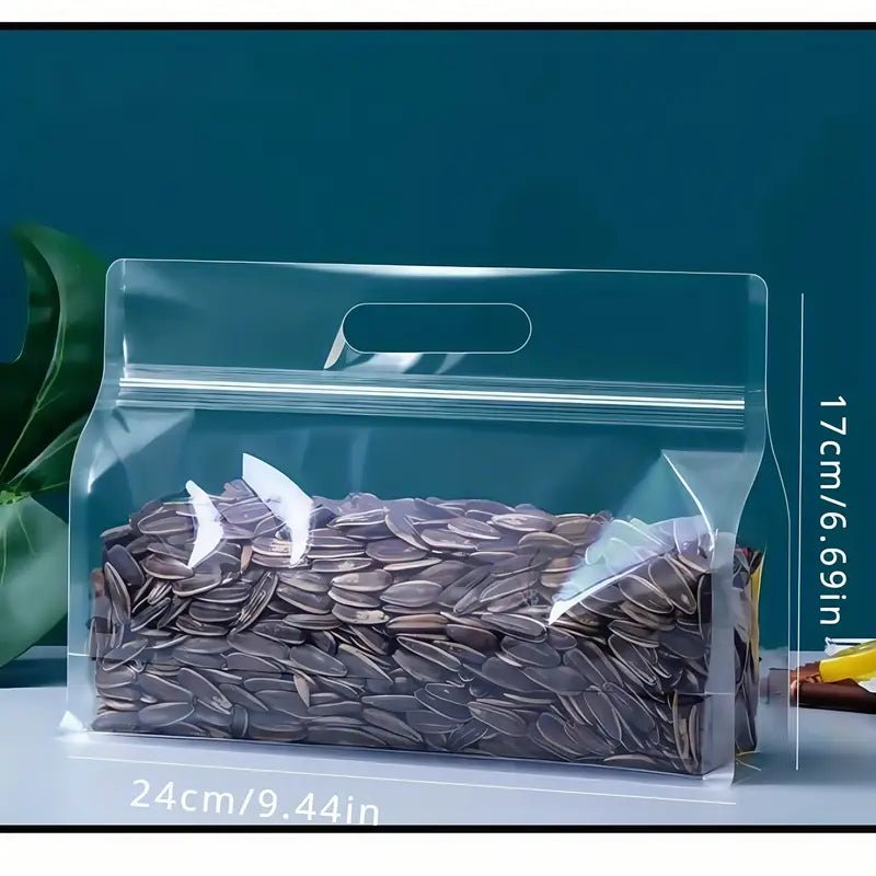 50'li Şeffaf PET/PE Ayakta Saklama Poşetleri Kilitli Fermuarlı - MAKKA