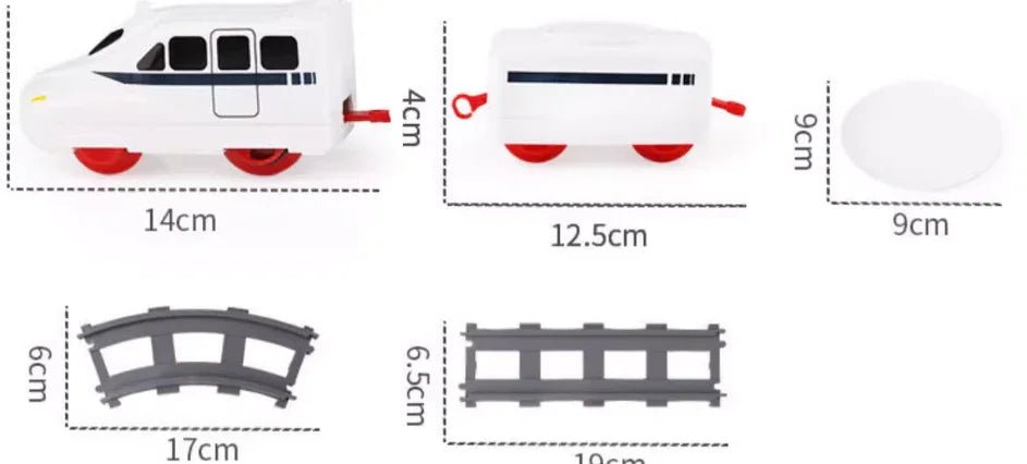 56 Parça 5 Bölmeli Deluxe Çocuk Tren Şeklinde Yemek Tabağı, BPA'sız, Kaymaz - MAKKA