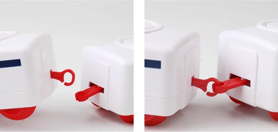 56 Parça 5 Bölmeli Deluxe Çocuk Tren Şeklinde Yemek Tabağı, BPA'sız, Kaymaz - MAKKA