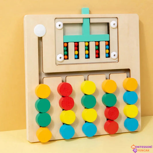 Montessori Top Eşleştirme Oyunu Ahşap Motor Beceri Eğitici Set - MAKKA