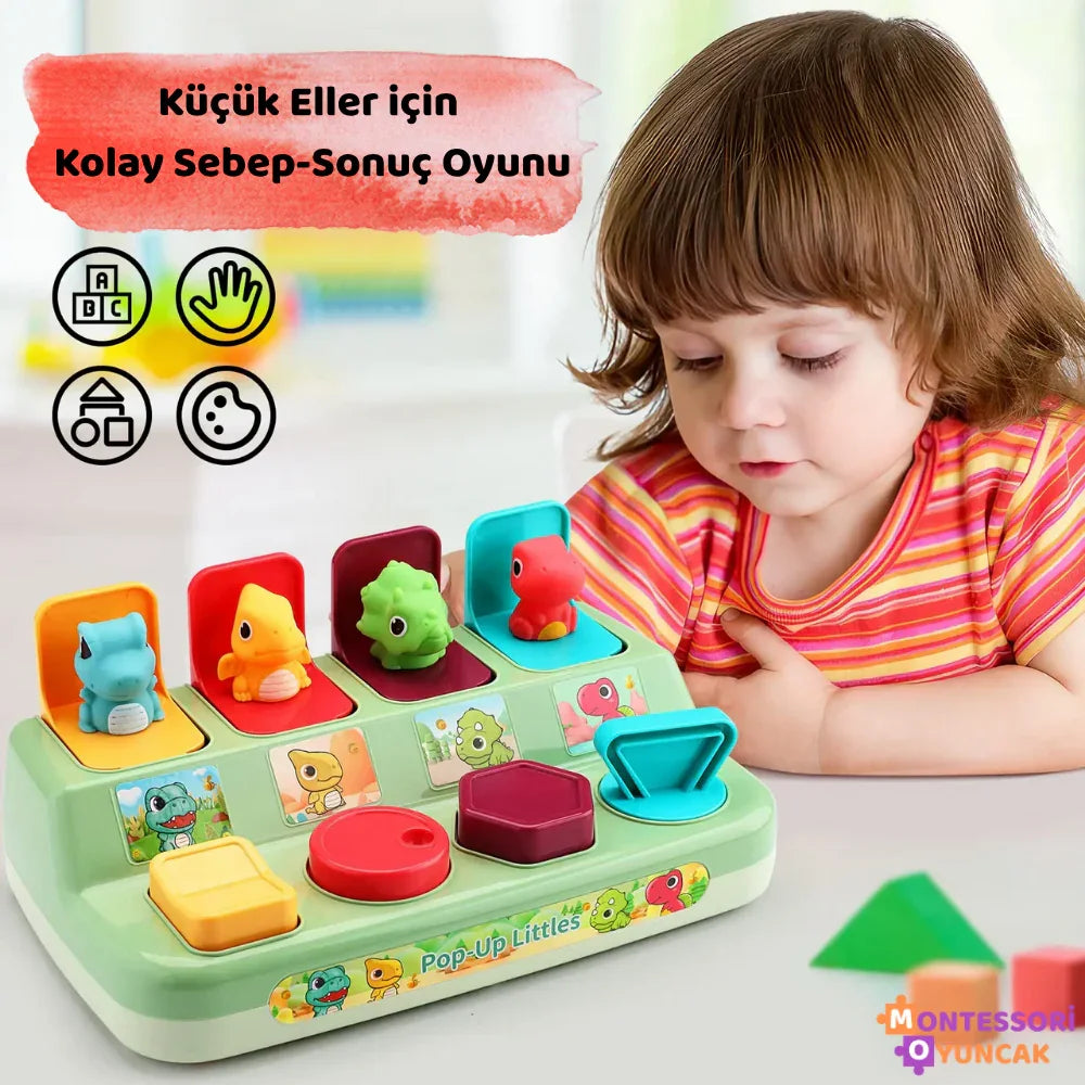 Eğitici Saklambaç Dinazor Oyunu – Hafıza Dikkat Motor Becerileri - MAKKA
