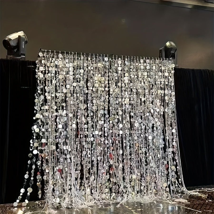 5'li 1 Metre Ayna Pullu Şeritler Parti Düğün Ev Dekoru - MAKKA