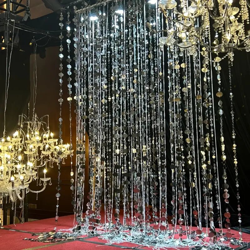 5'li 1 Metre Ayna Pullu Şeritler Parti Düğün Ev Dekoru - MAKKA