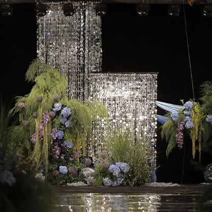 5'li 1 Metre Ayna Pullu Şeritler Parti Düğün Ev Dekoru - MAKKA