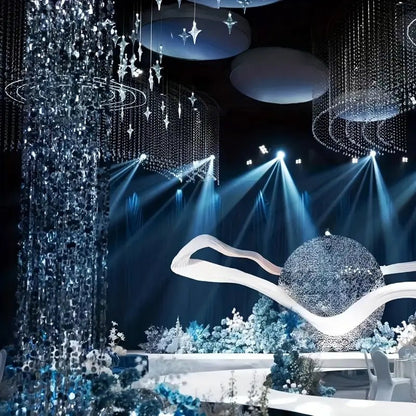 5'li 1 Metre Ayna Pullu Şeritler Parti Düğün Ev Dekoru - MAKKA