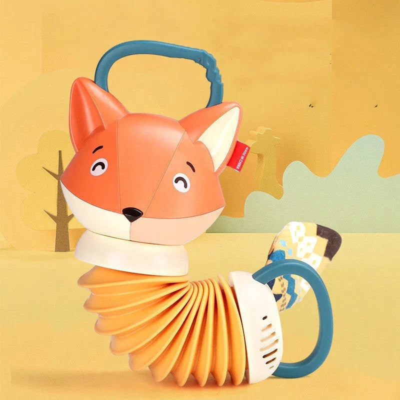 Eğitici Sevimli Tilki Montessori Düğmeli İnce Motor Becerisi Oyuncağı - MAKKA