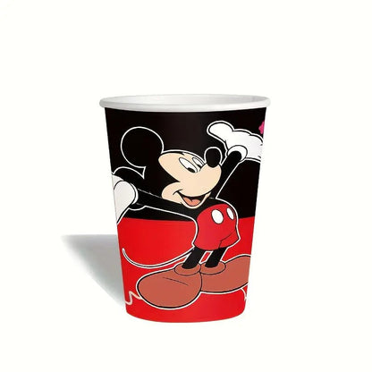 64 Parça Mickey Mouse Temalı Doğum Günü Parti Seti, Tek Kullanımlık Sofra Takımı - MAKKA