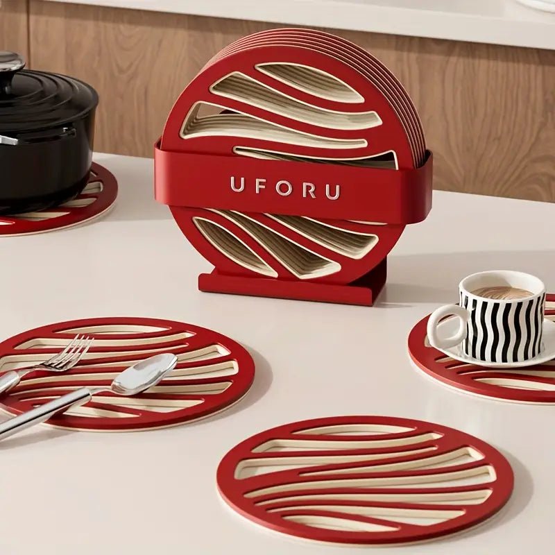 6'lı Çift Katman Silikon Kaymaz Tencere Altlığı Isıya Dayanıklı - MAKKA