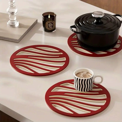 6'lı Çift Katman Silikon Kaymaz Tencere Altlığı Isıya Dayanıklı - MAKKA