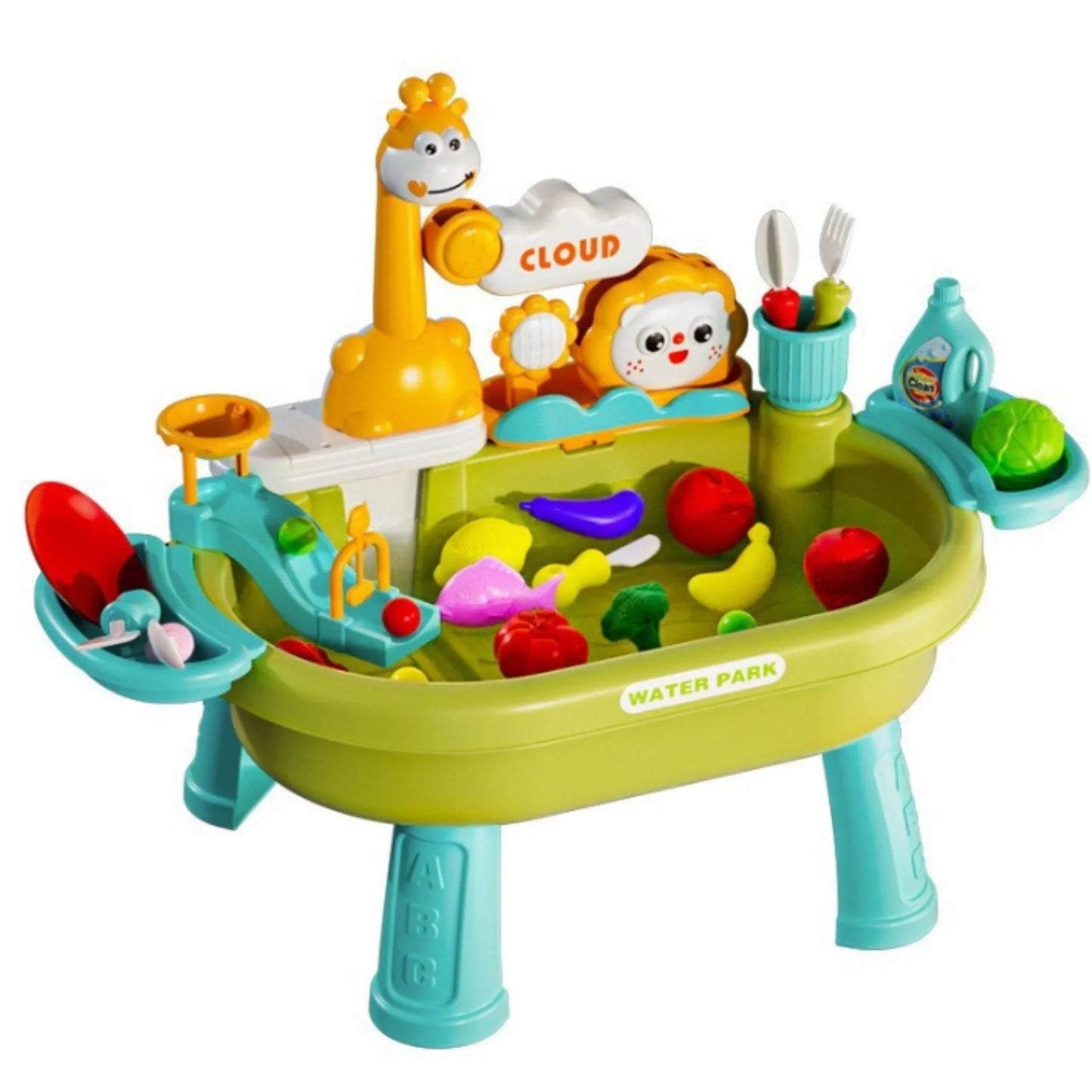 7 Litre Döngülü Su Oyun Masası ve Aksesuarlı Mutfak Seti - MAKKA