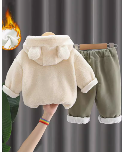 Çanta Dahil Ayıcık Desenli Unisex Çocuk Takımı 1-5 Yaş