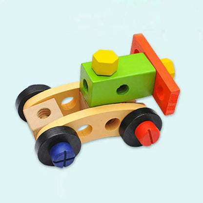 Doğal Ahşap Montessori Alet Kutusu 12 Parça Eğitici Set - MAKKA
