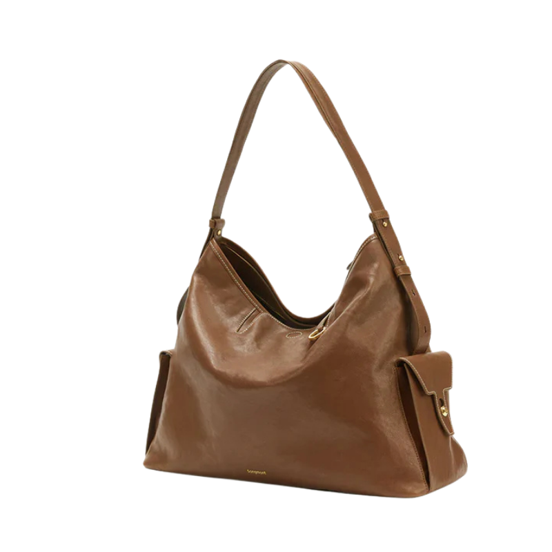 Büyük Siena Hobo Vintage Süet Omuz Çantası Ayarlanabilir Askılı