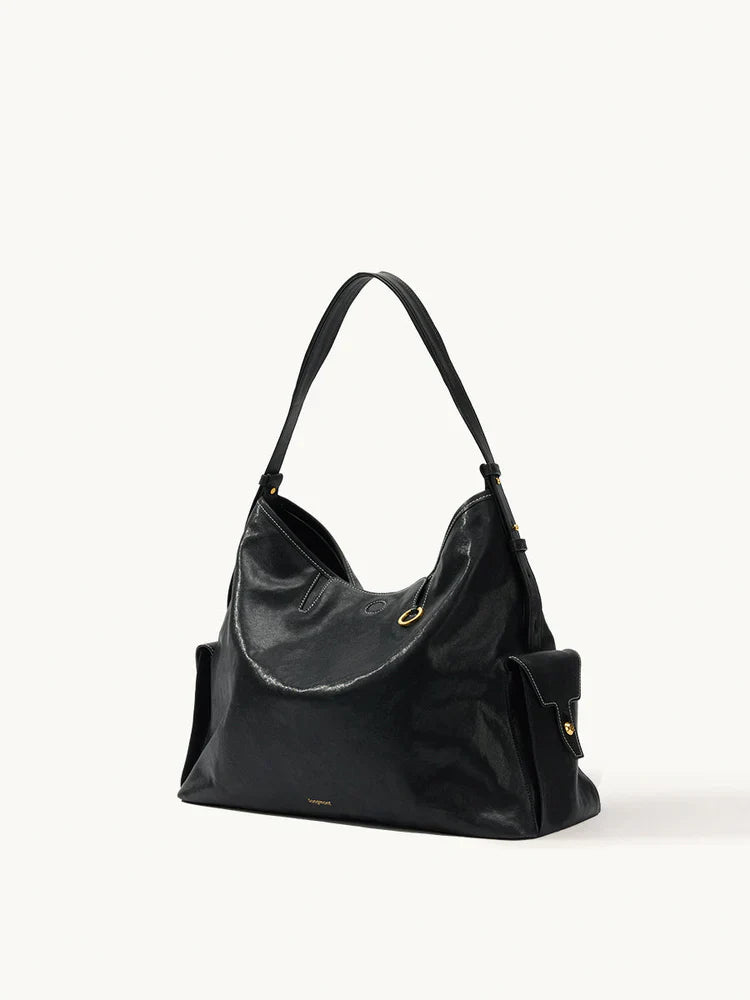Büyük Siena Hobo Vintage Süet Omuz Çantası Ayarlanabilir Askılı