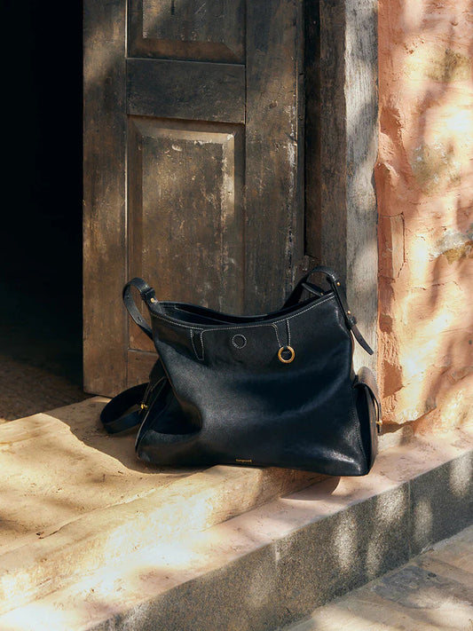Büyük Siena Hobo Vintage Süet Omuz Çantası Ayarlanabilir Askılı
