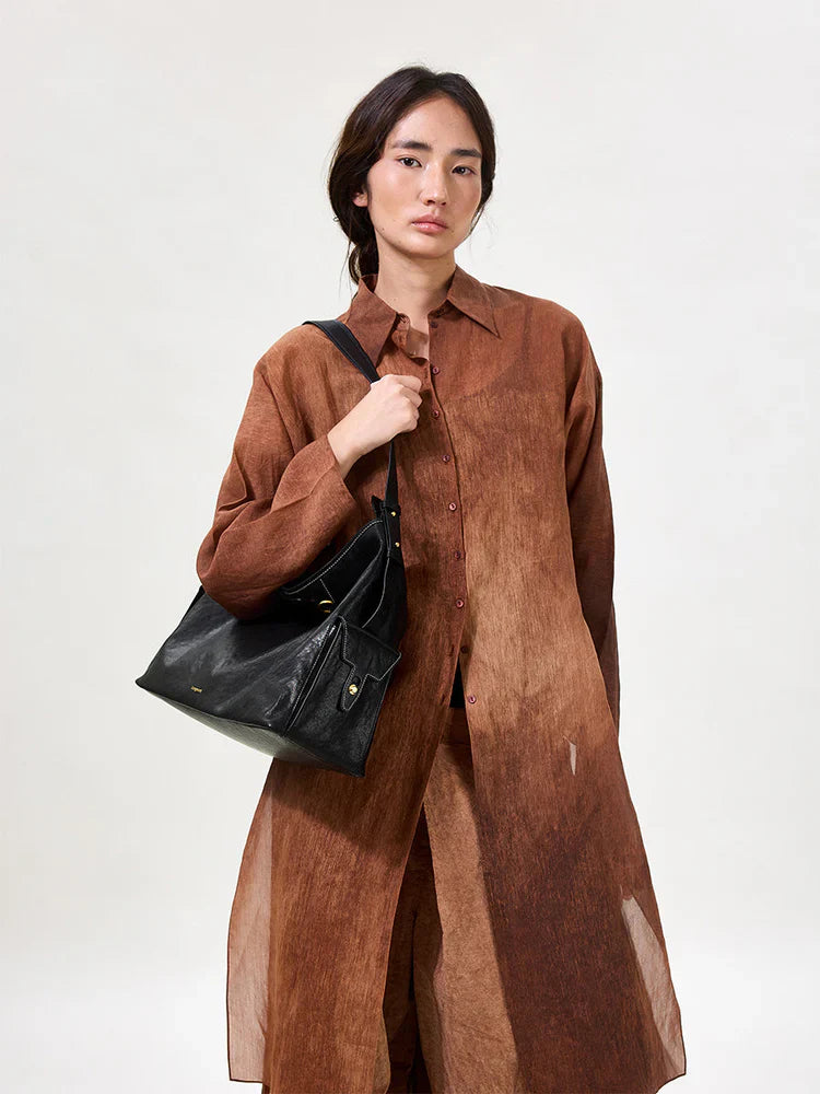 Büyük Siena Hobo Vintage Süet Omuz Çantası Ayarlanabilir Askılı