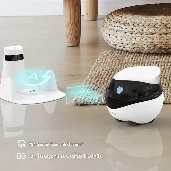 Meanyou Ebo 1080p Hareketli Ev Kamerası Otomatik Şarjlı, Gece Görüşlü