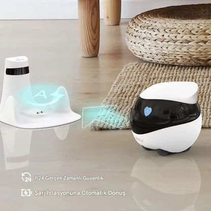 Meanyou Ebo 1080p Hareketli Ev Kamerası Otomatik Şarjlı, Gece Görüşlü