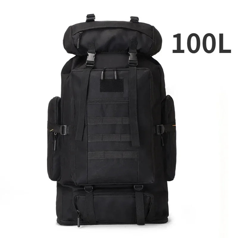 80/100L Dağcı Taktik Sırt Çantası Kamuflaj Çok Bölmeli Dayanıklı - MAKKA