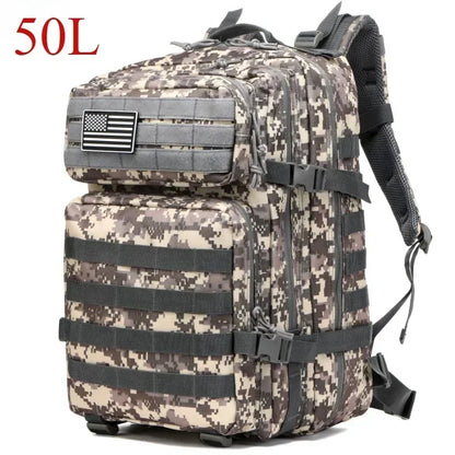 25L ve 50L Kamuflaj Taktik MOLLE Sırt Çantası Çok Bölmeli - MAKKA