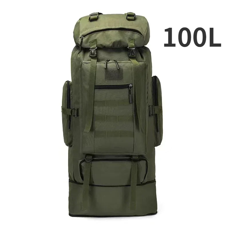 80/100L Dağcı Taktik Sırt Çantası Kamuflaj Çok Bölmeli Dayanıklı - MAKKA