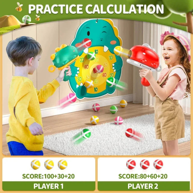Dinozor Yapışkan Top Atma Oyuncağı Montessori Eğitici Oyun - MAKKA
