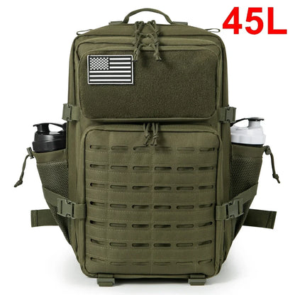 25L/45L Taktik Sırt Çantası Dayanıklı Çok Bölmeli Fermuarlı - MAKKA